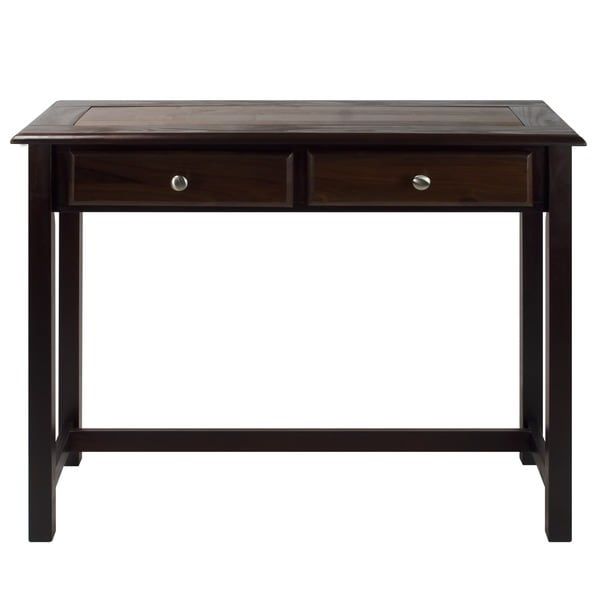 Nassau Espresso Finish Console Table throughout 54&amp;quot; Espresso And Black Frame Console Table