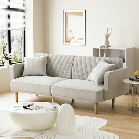 Ouyessir Velvet Futon Sofa Bed,Modern Convertible Futon Couch With 2 ... with Finding Your Ideal Lounging Spot Velvet Futon Features That Matter
