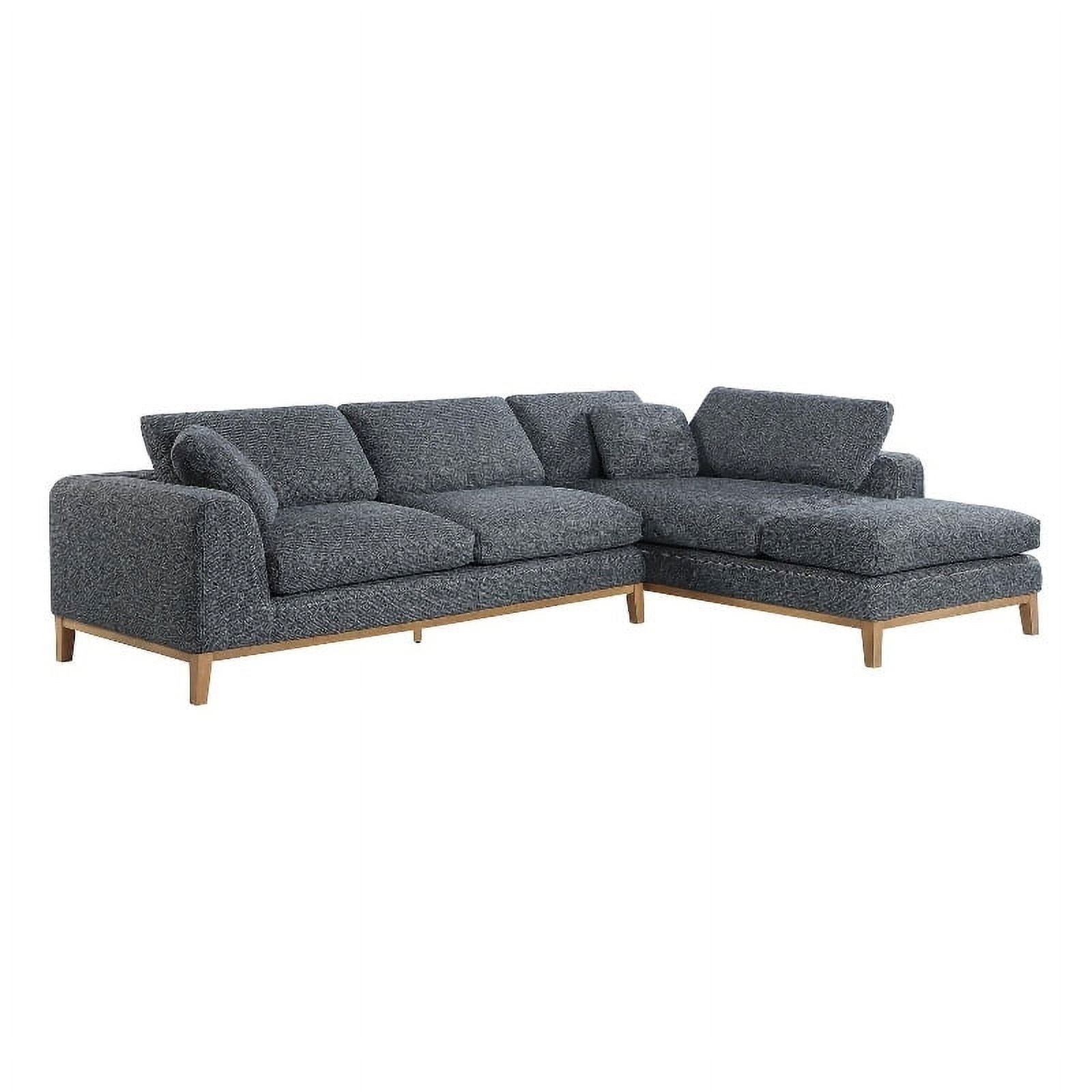 Pemberly Row 2-Piece Fabric Upholstered Modular Sectional Gray ... inside The Art of Guest Comfort The Pemberly Row Sleeper Sectional Advantage