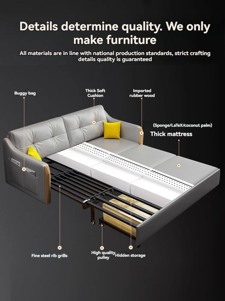 [Pre-Order] Washless Technology Cloth Folding Cloth Sofa Bed Double ... intended for Designing with the Corduroy Milky White Sofa Bed Key Considerations