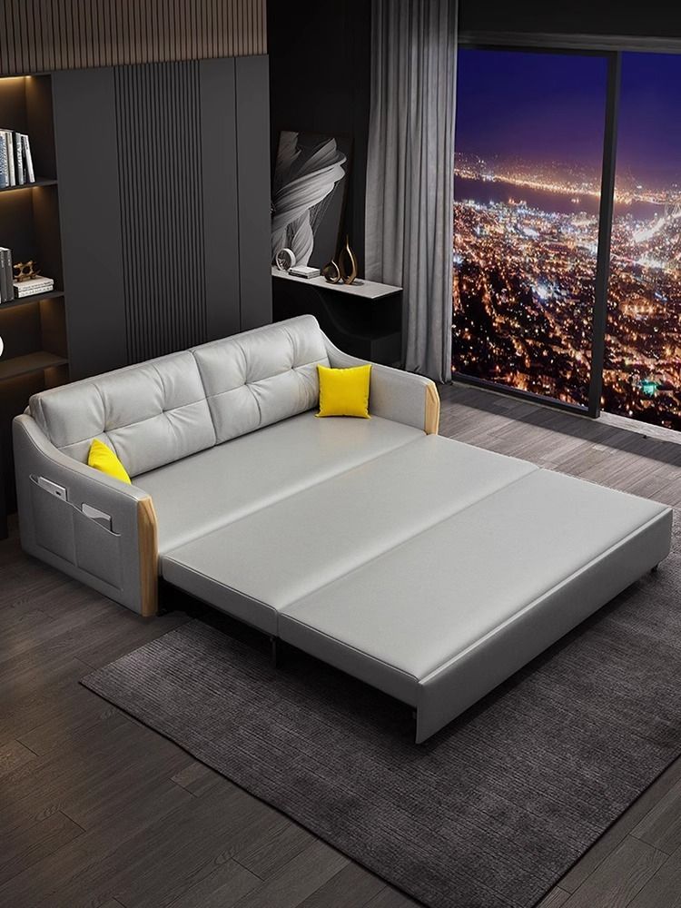 [Pre-Order] Washless Technology Cloth Folding Cloth Sofa Bed Double ... pertaining to Technology Cloth Sofa Bed, Corduroy Milky White 38.1Х37Х27&amp;quot;
