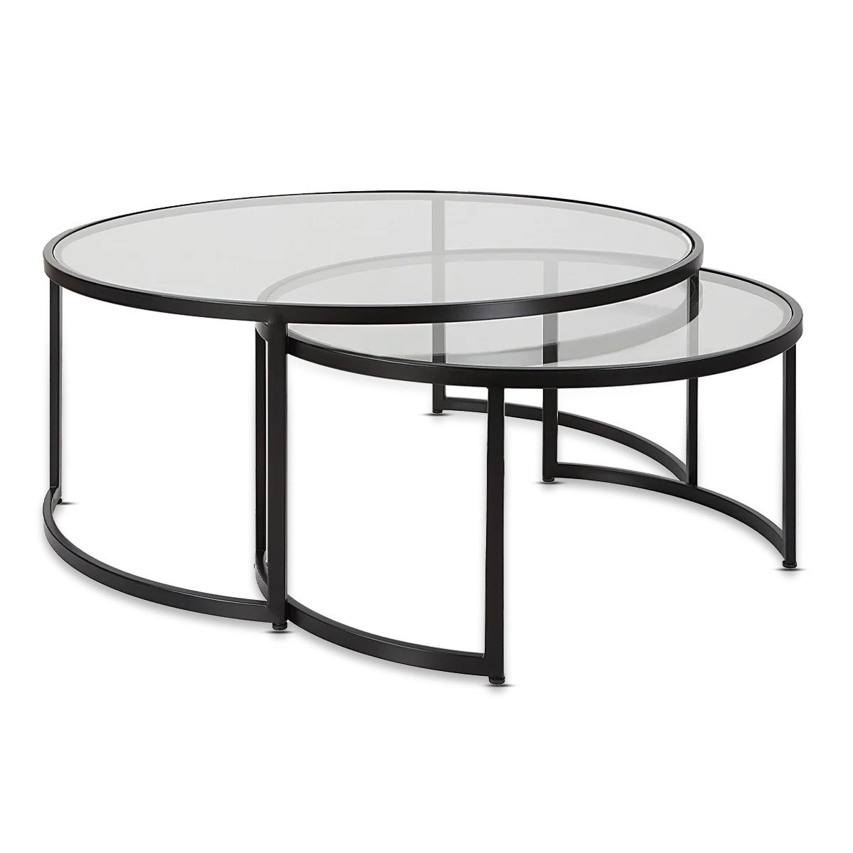 Rhea Black Nesting Coffee Tables (Set Of 2)- Uttermost for Uttermost Rhea Black Nesting Coffee Tables Set Of 2