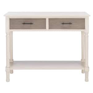 Safavieh Athena Rustic White 2-Drawer Console Table Cns5702A - The Home ... with regard to How the Athena Console Table Transforms Small Spaces
