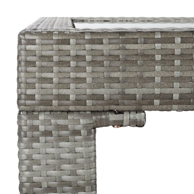 Safavieh Horus Indoor/Outdoor Dining Set - Tropical - Outdoor Dining Sets - By Safavieh | Houzz for Safavieh Horus Indoor/Outdoor Dining Set, Black/Light Gray