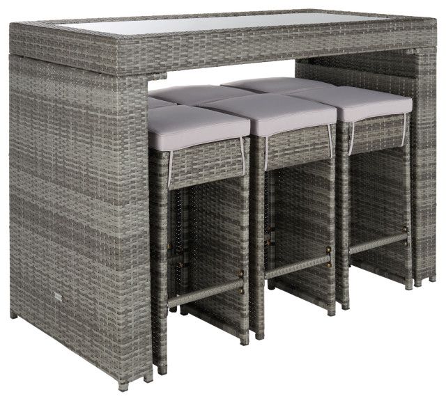 Safavieh Horus Indoor/Outdoor Dining Set - Tropical - Outdoor Dining Sets - By Safavieh | Houzz with regard to Why the Safavieh Horus Set is Your Perfect Indoor/Outdoor Solution