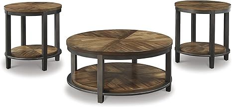Signature Design By Ashley - Roybeck Occasional 3-Piece Table Set, Wood ... throughout Design Secrets Unlocked The Zara 3-Piece Occasional Table Set