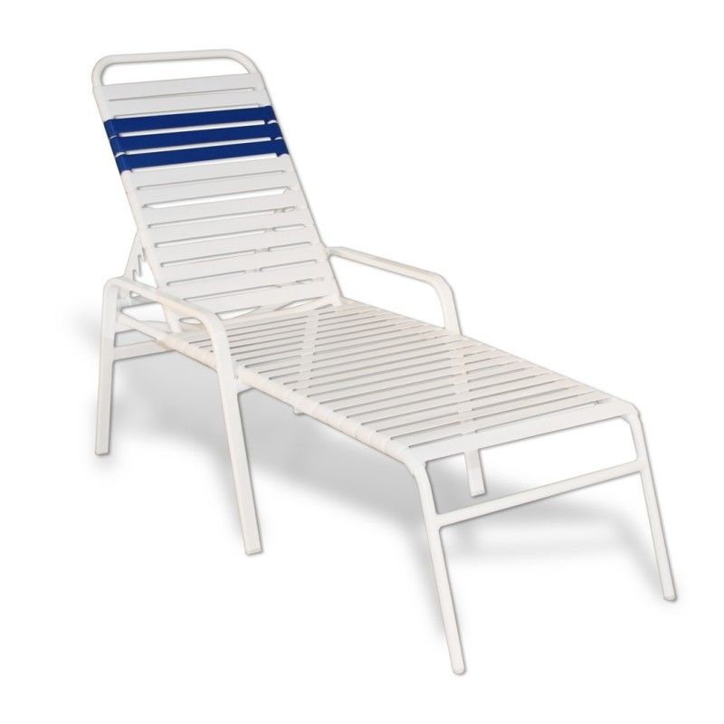 Strap Patio Stackable Chaise Lounge With Arms 80X27X16 White Flat Tube ... with regard to Expert Tips for Maintaining Your White Aluminum Patio Chaise Lounge