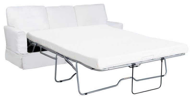 Sunset Trading Ariana Stain Resistant Fabric Slipcovered Sleeper Sofa ... for Sunset Trading Ariana Stain Resistant Fabric Slipcovered Sleeper Sofa In White