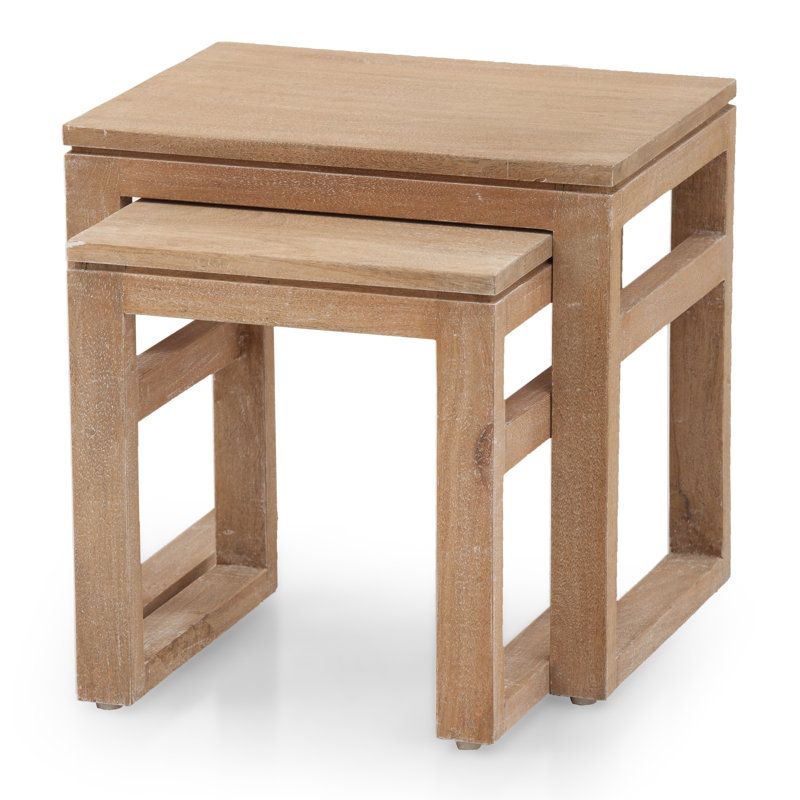 The Urban Port 2 Piece Nesting Tables & Reviews | Wayfair inside Incorporating the Nikki Nesting Table Set into Your Decor