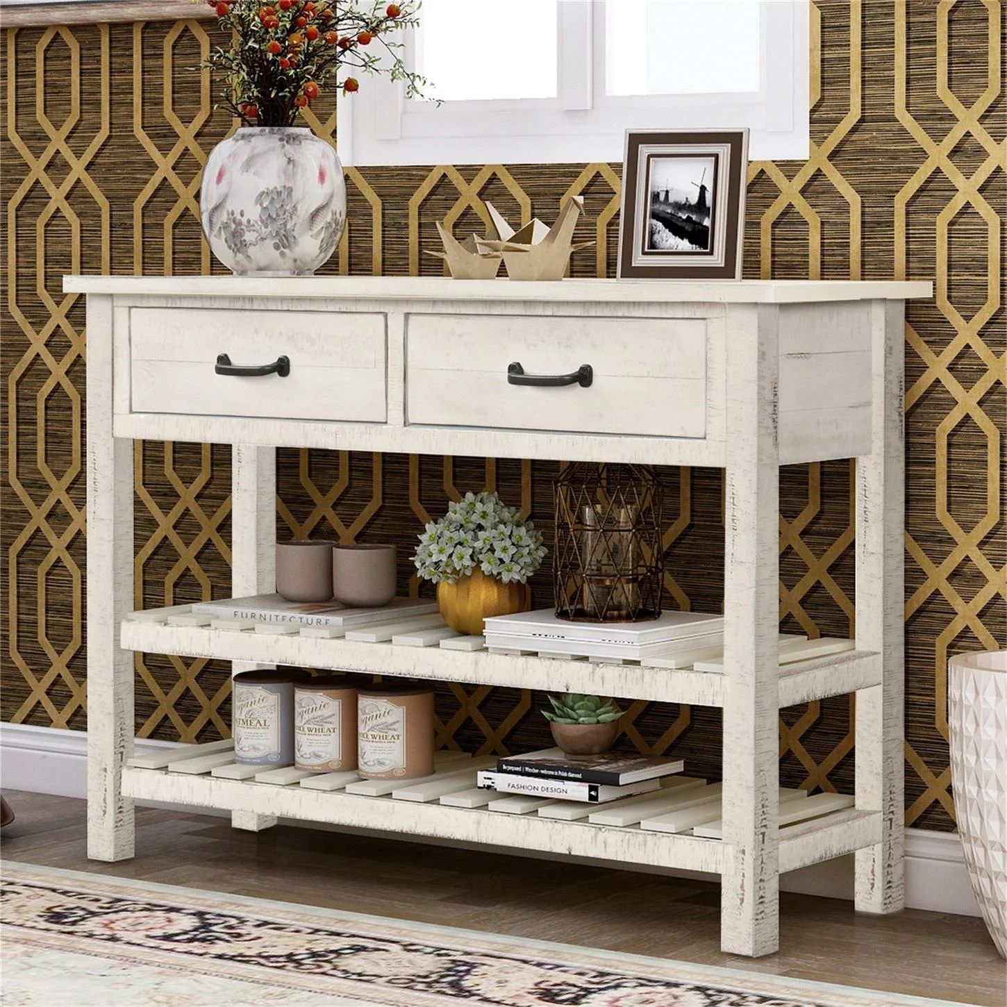 The Versatile Console Table With Storage - Home Storage Solutions within Ilona Accent Storage, White/Chrome, Console Table