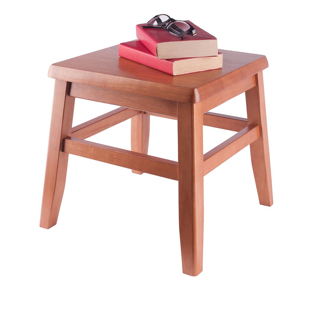 Transitional Kaya 2 Piece Solid Wood Conductor Stool, Teak Finish ... intended for Discovering the Timeless Charm of Winsome Kaya Conductor Stools