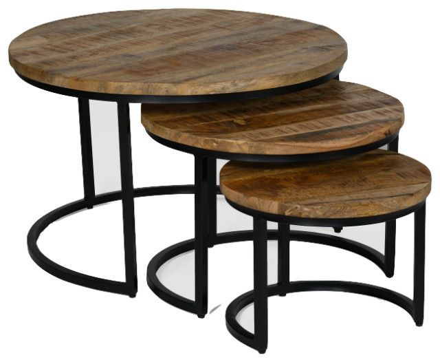 Troika Nesting Table Set Of 3 - Industrial - Coffee Table Sets - By ... pertaining to The Enduring Appeal and Practicality of the Troika Nesting Table Set of 3