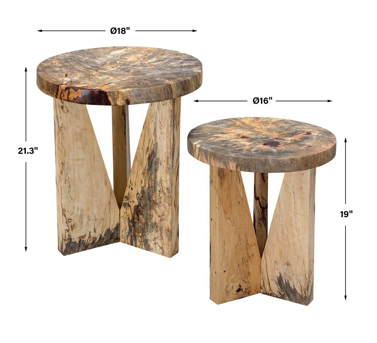 Uttermost Natural Nadette Nesting Table Set | The Gilded Thistle regarding Uttermost Nadette 18 X 21" Nesting Tables Set Of 2, Natural