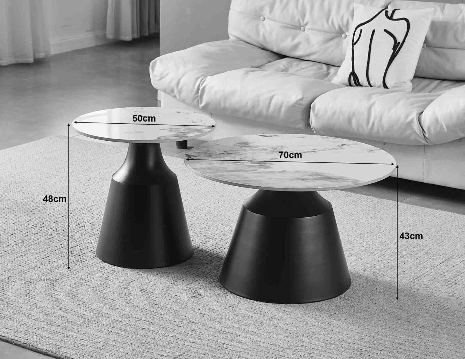 Valentina Round Marble Ceramic Coffee Table Set for From Concept to Comfort The Modrest Schiff Marble Coffee Table Story