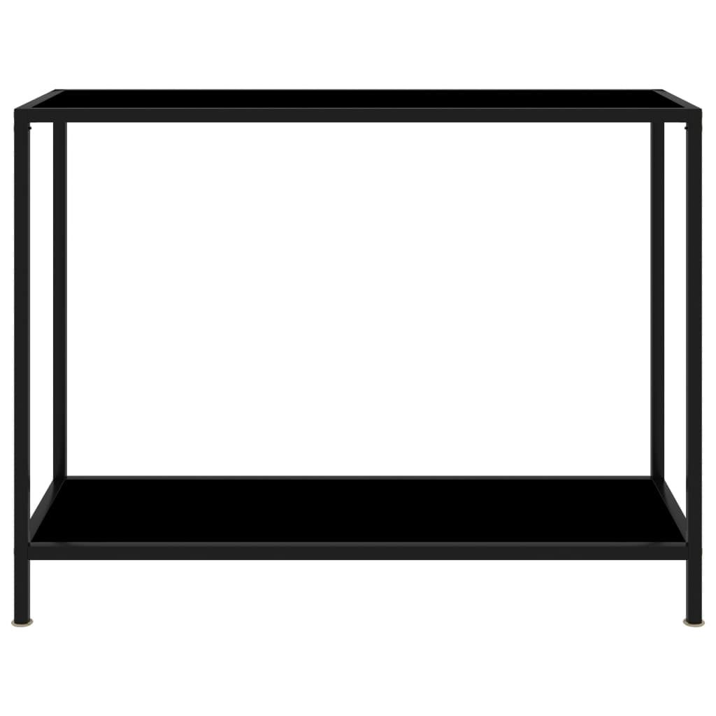 Vidaxl Console Table Black 39.4"X13.8"X29.5" Tempered Glass - Walmart.com pertaining to Elevate Your Entryway The Vidaxl Black Console Table Experience