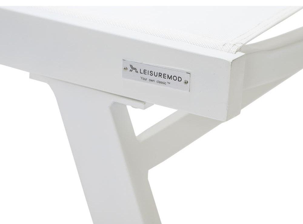 White Aluminum Outdoor Patio Chaise Lounge Chair With Arms ... in White Aluminum Outdoor Patio Chaise Lounge Chair With Arms
