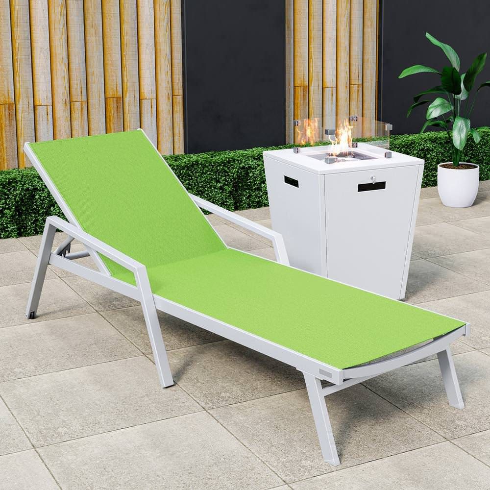 White Aluminum Outdoor Patio Chaise Lounge Chair With Arms ... pertaining to Expert Tips for Maintaining Your White Aluminum Patio Chaise Lounge