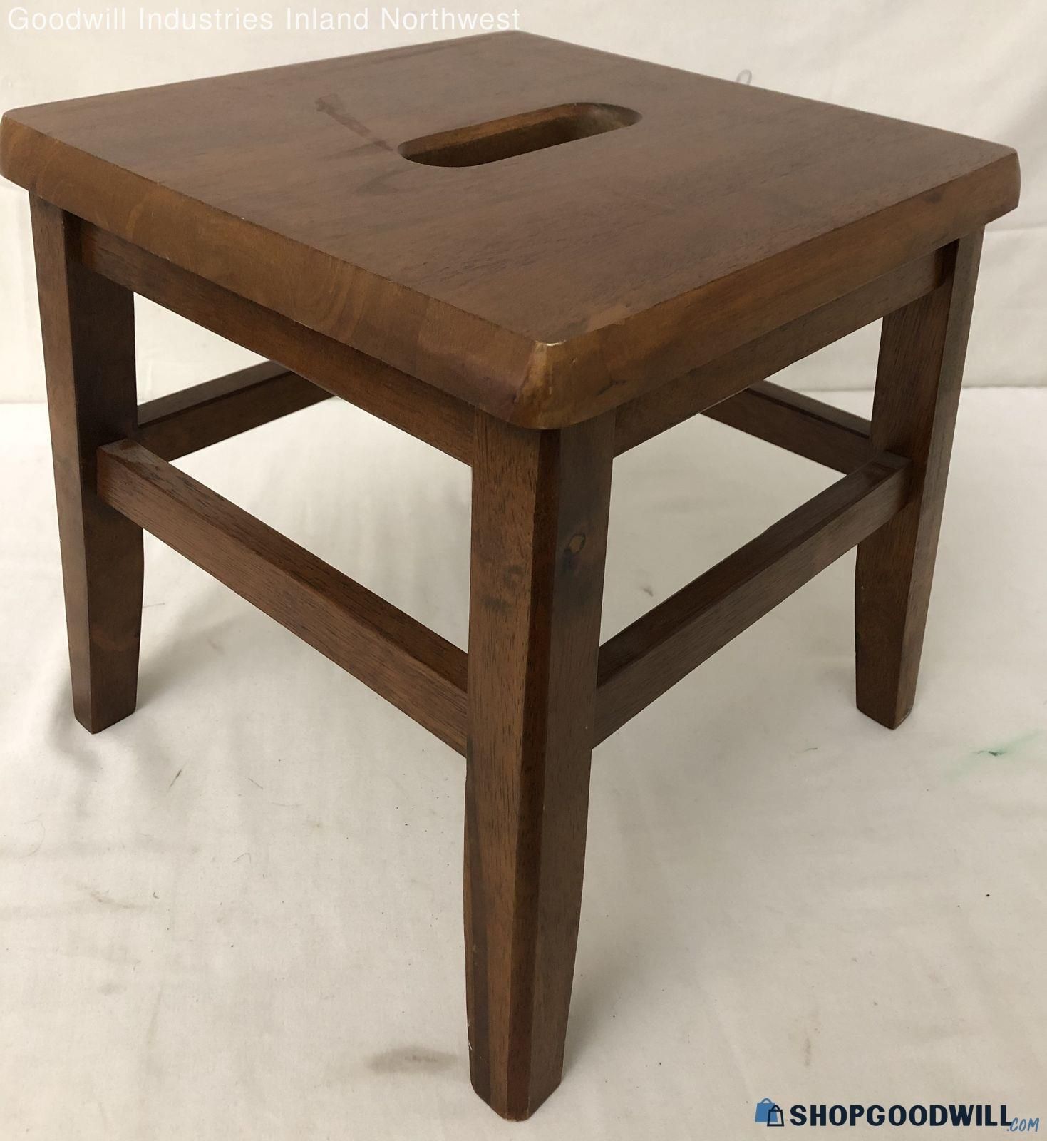Winsome Small Light Weight Mahogany Brown Wooden Kaya Conductor 12 ... inside Winsome Kaya Transitional Solid Wood Conductor Stool In Teak (Set Of 2)