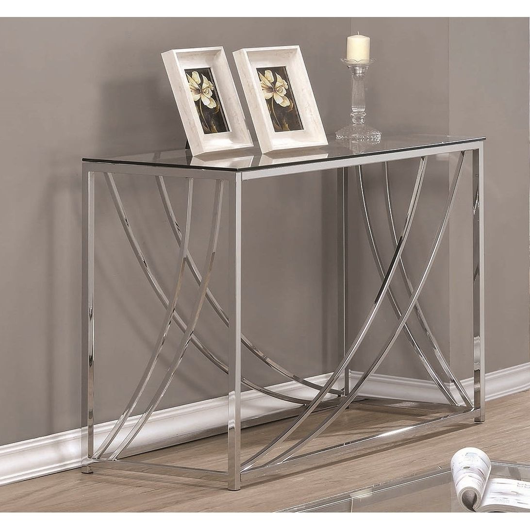 10 The Best Chrome And Glass Modern Console Tables in Pinnacle Chrome And Glass Floor Console