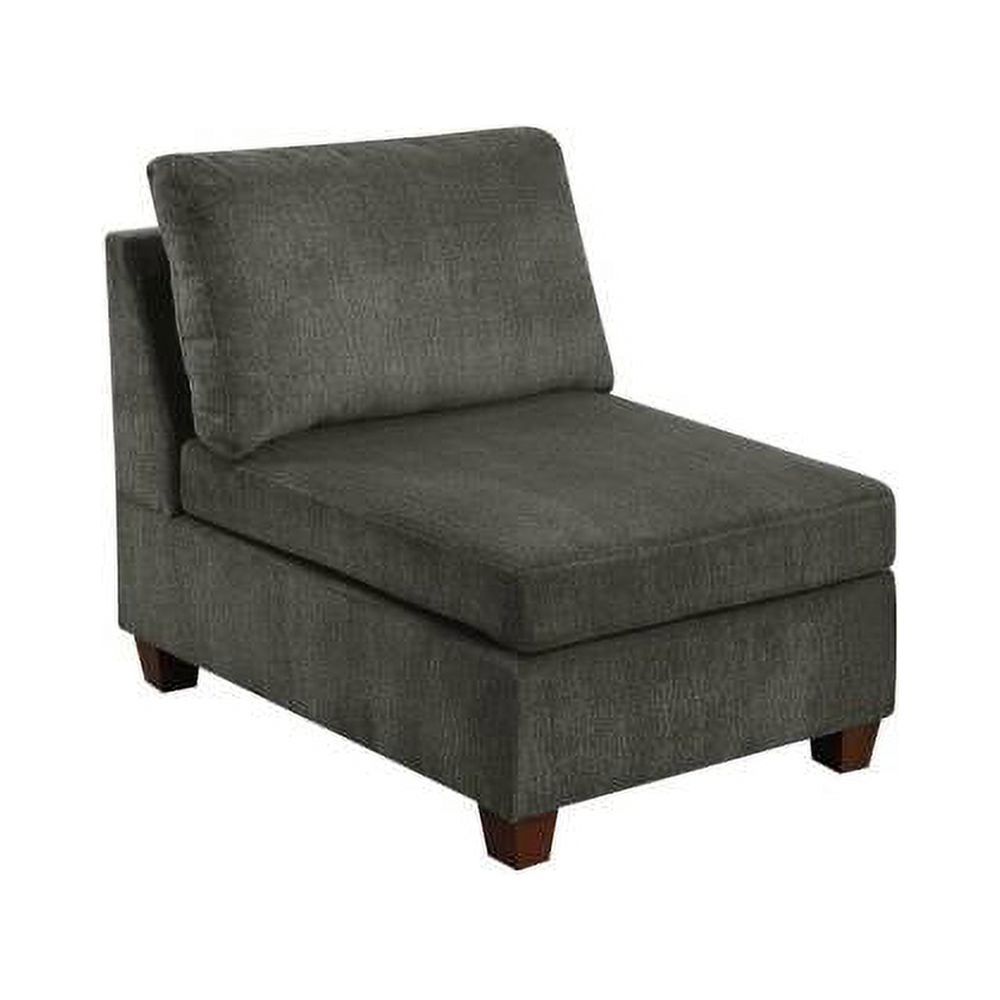1Pc Armless Chair Only Grey Chenille Fabric Modular Armless Chair ... pertaining to Creating Flexible Living Environments with Belen Kox's Innovative Chair System