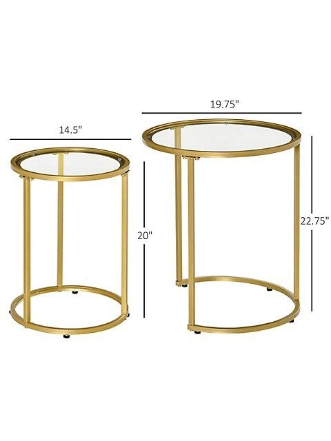 2-Piece Tempered Glass Nesting Side Tables inside The evolution of nesting table design through Butler Specialty's Lenny line