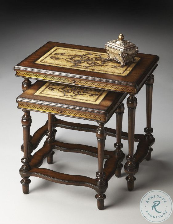 2290070 Heritage Nesting Tables From Butler (2290070) | Coleman Furniture throughout Butler Heritage Stone Nesting Tables, 2-Piece Set