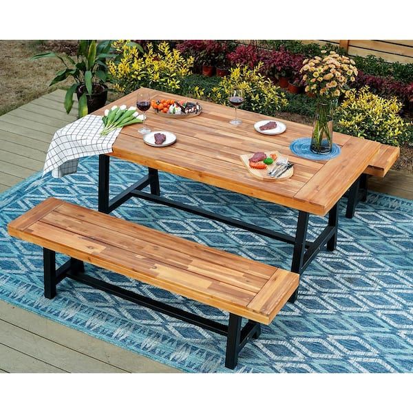 3-Piece - Patio Dining Sets - The Home Depot in Understanding the Appeal of Sandblast Light Gray/Black Outdoor Dining Furniture