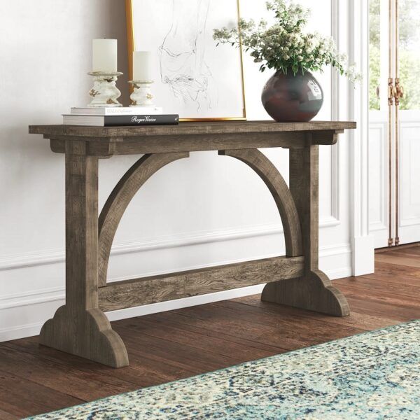 51 Farmhouse Tables For Every Room And Every Rustic Style intended for Farmhouse Console Table With Slatted Bottom Shelf And Spacious Wood Top, Reclaimed Barnwood