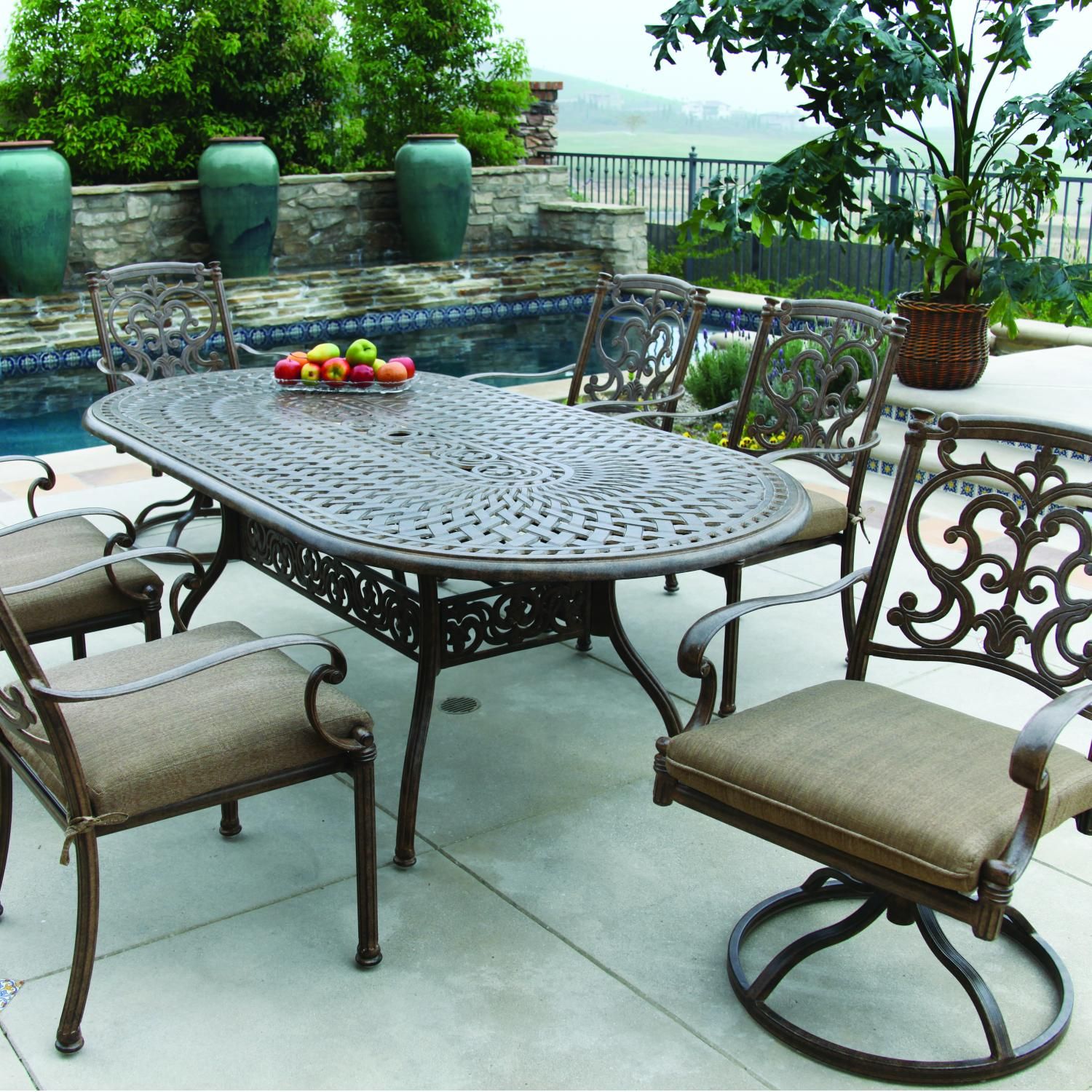 7 Piece Cast Aluminum Outdoor Dining Set with regard to The Ultimate Guide to Maintaining Your Rousselin Outdoor Aluminum Dining Set
