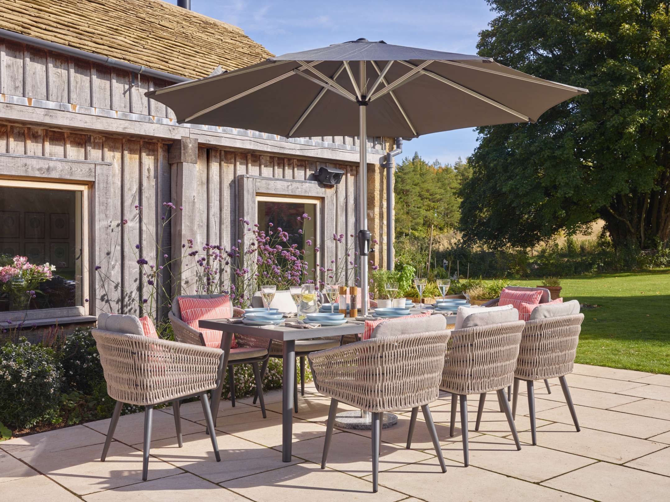 8 Seat Outdoor Dining Sets - Best Deals On Garden Furniture within Freda Outdoor Aluminum 8 Seater Dining Set