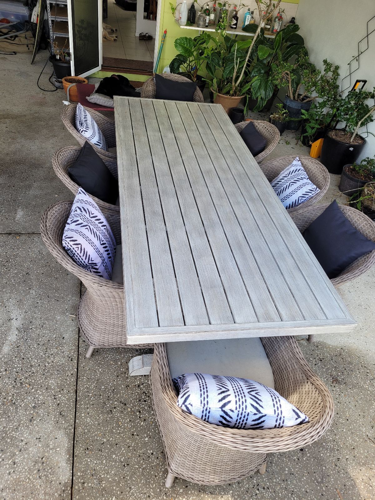8 Seater Outdoor Dining Table And Chairs - Outdoor Dining Furniture In ... pertaining to Amazonia Bahamas 9-Piece Square Patio Dining Set