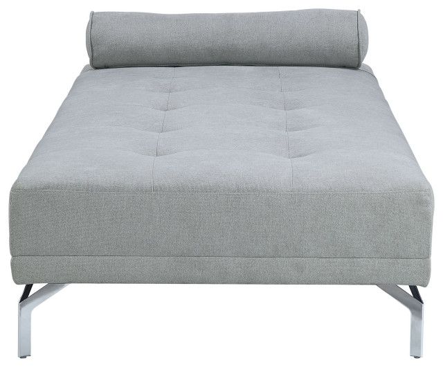 Acme Quenti Sofa Bed With Pillow, Gray Melange Velvet - Transitional - Sleeper Sofas - By Acme ... for Lv00826, Sofa Bed With Pillow, Gray Melange Velvet, Quenti