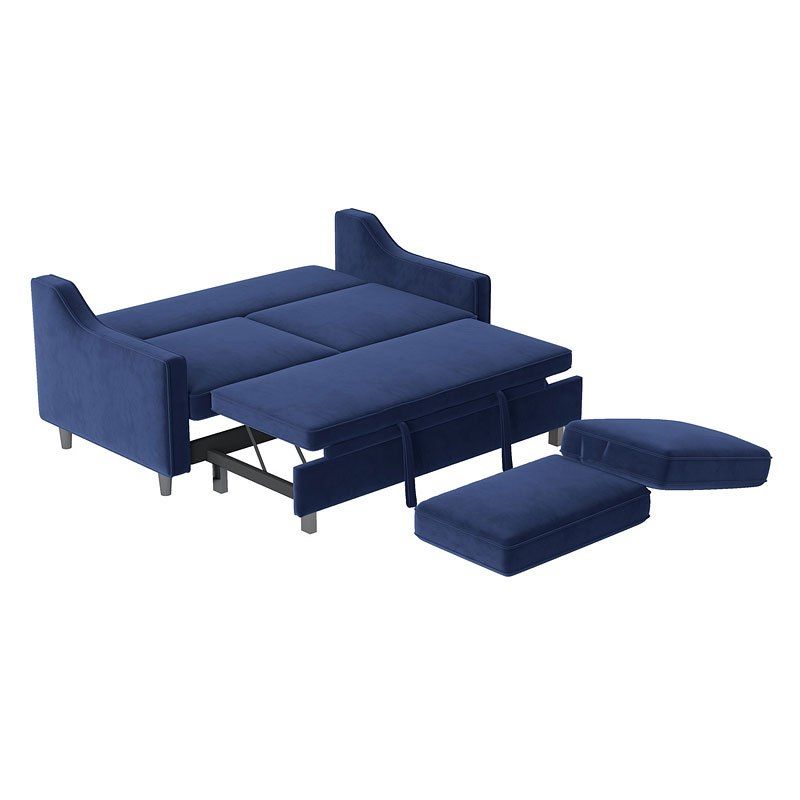 Adelia Convertible Studio Sofa W/ Pull-Out Bed (Navy) Homelegance | Furniture Cart throughout Dickinson Convertible Studio Sofa With Pull-Out Bed, Navy