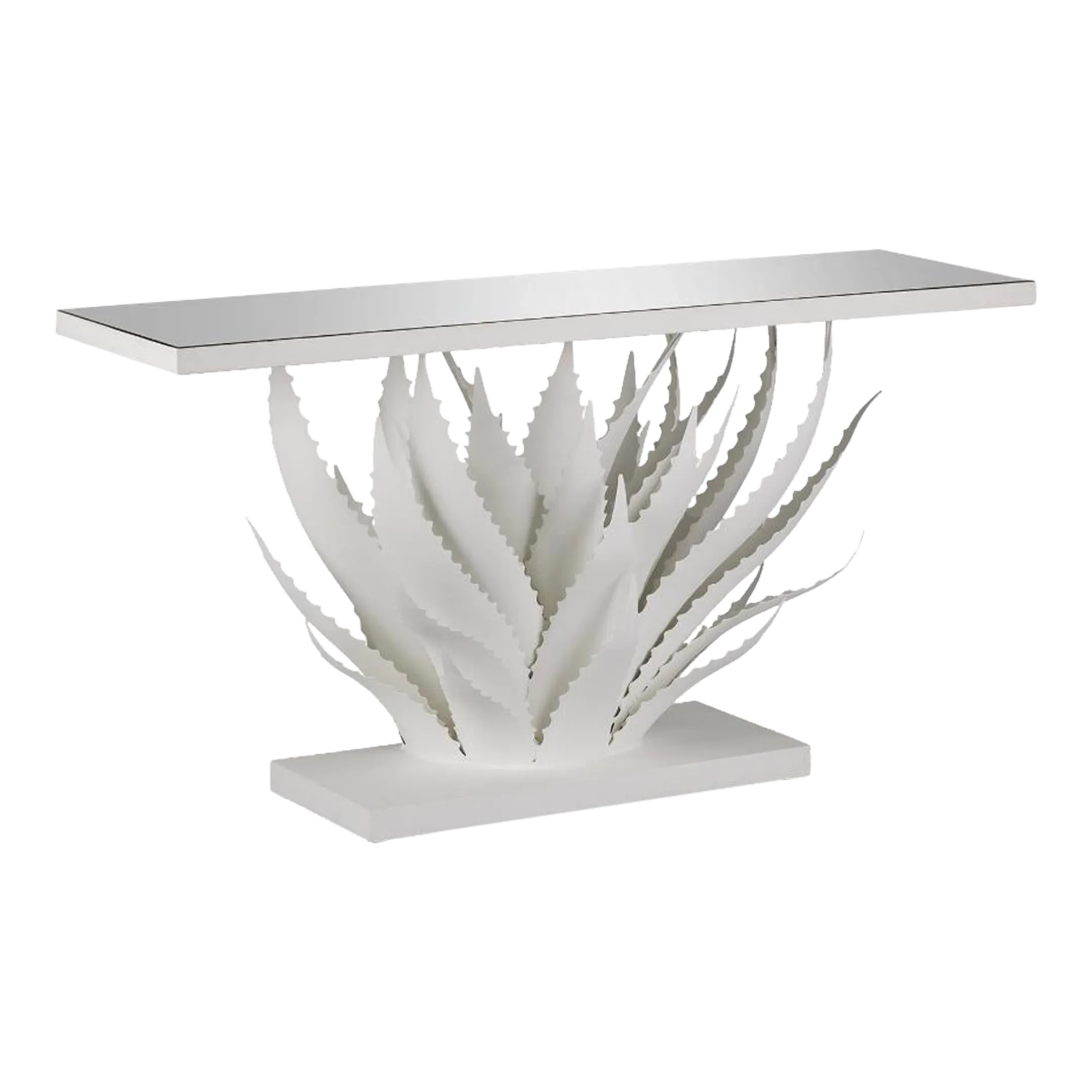 Agave White Console Table | Chairish intended for Talia White Console Table