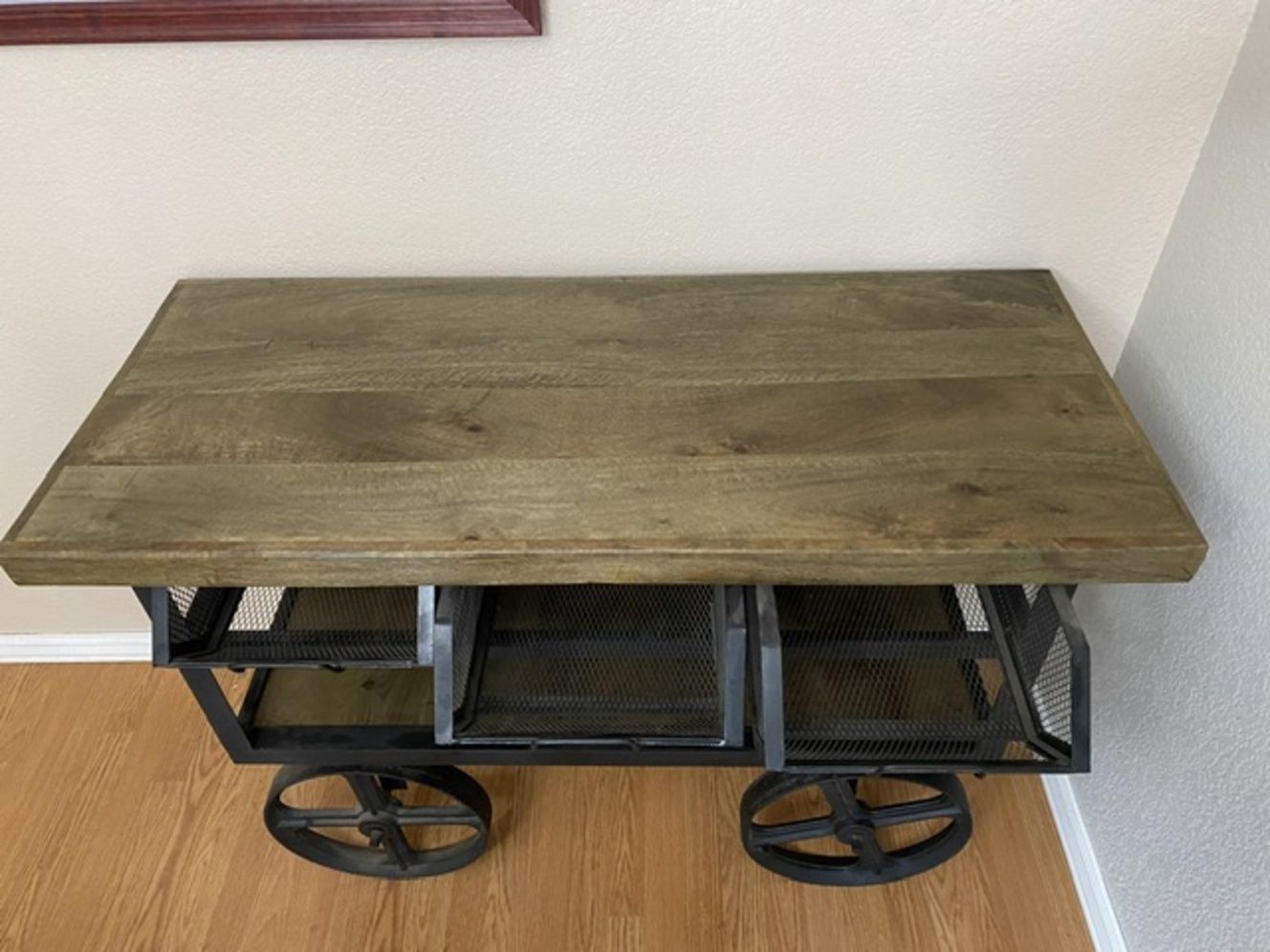Alaska's List : Rolling Metal Industrial Cart For Sale within The Enduring Charm and Practicality of Industrial Rolling Console Tables
