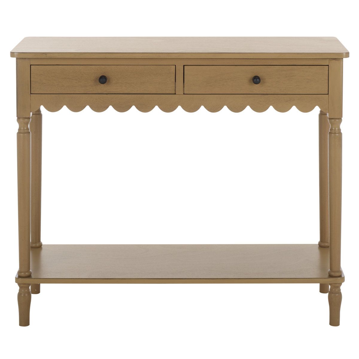 Alcott Hill® Ferda Haven 2 Drawer Small Console & Reviews | Wayfair throughout Creating Visual Balance with Curved Edge Furniture Pieces