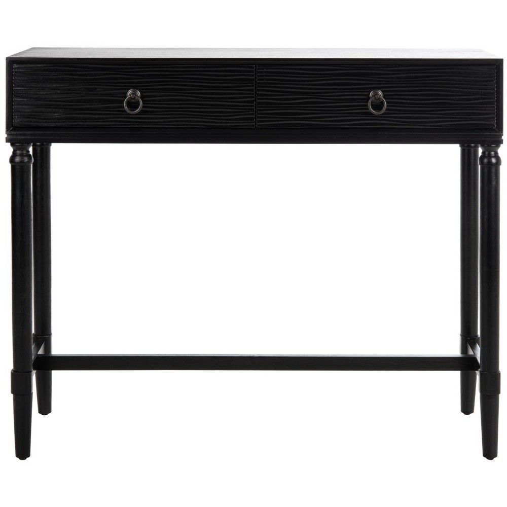 Aliyah 2 Drawer Console Table - Black - Safavieh for Safavieh Ajana 2 Drawer Console Table, Black/Greige