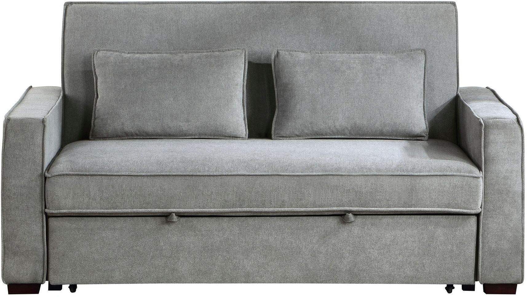 Alta Convertible Studio Sofa With Pull-Out Bed In Gray By Homelegance | 1Stopbedrooms pertaining to Maximizing Small Spaces How the Dickinson Convertible Sofa Delivers