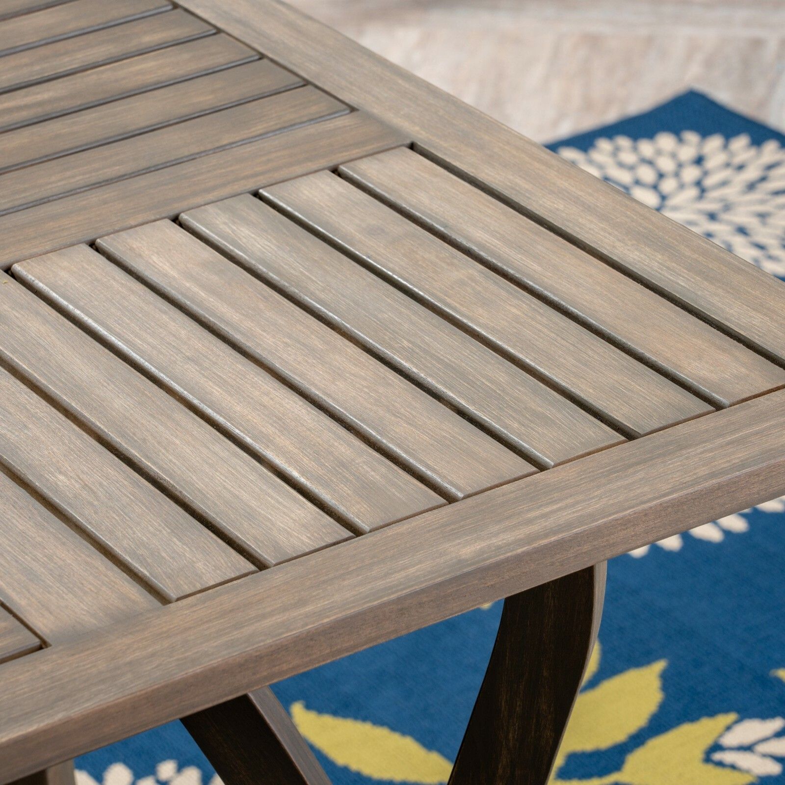 Alva Outdoor 5 Piece Wood And Wicker Square Dining Set | Ebay for Creating functional outdoor dining areas with modern square sets
