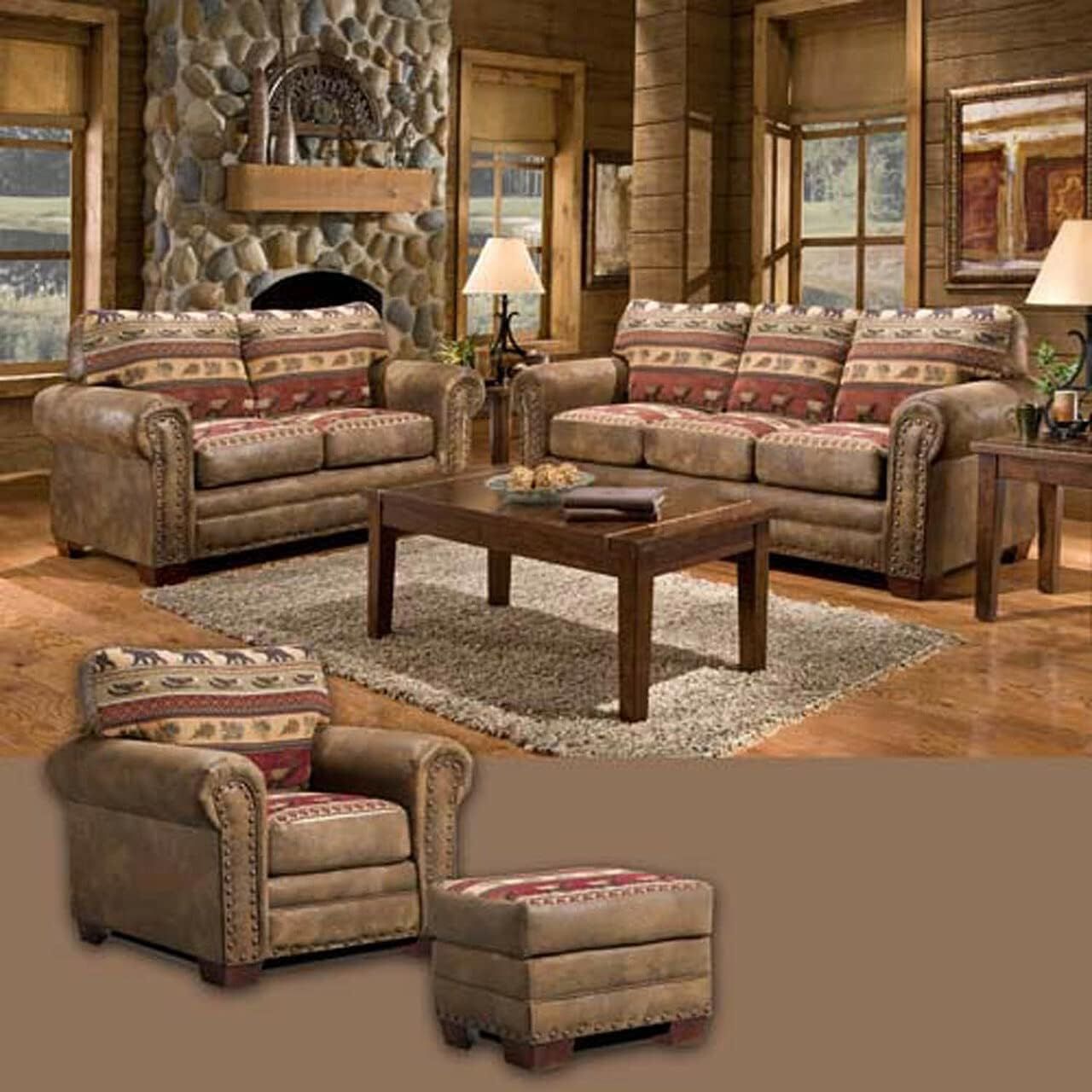 Amazon.com: American Furniture Classics 4-Piece Deer Valley Sofa : Home ... inside The Deer Valley Sleeper Sofa Revolution: What It Means for Your Home