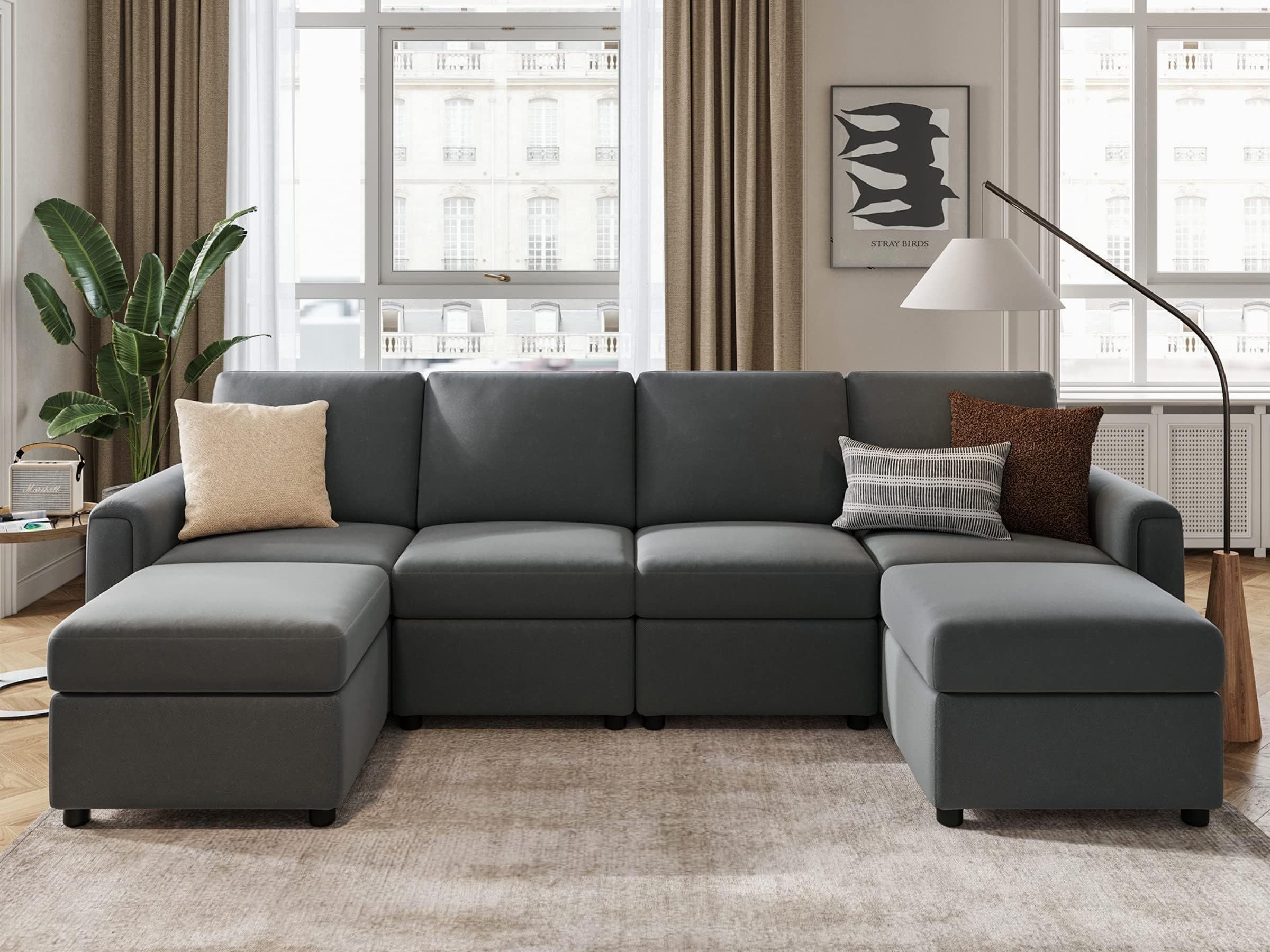Amazon.com: Belffin Corduroy Sectional Sleeper Sofa With Storage ... intended for Clever Living Unveiling the Versatility of a Sectional Sofa Bed with Hidden Storage
