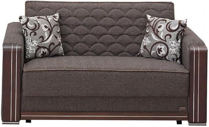 Amazon.com: Beyan Oregon Collection Chenille Upholstered Convertible ... regarding Beyan Signature Arizona 86&amp;quot; Chenille Convertible Sleeper Sofa In Smoky Gray