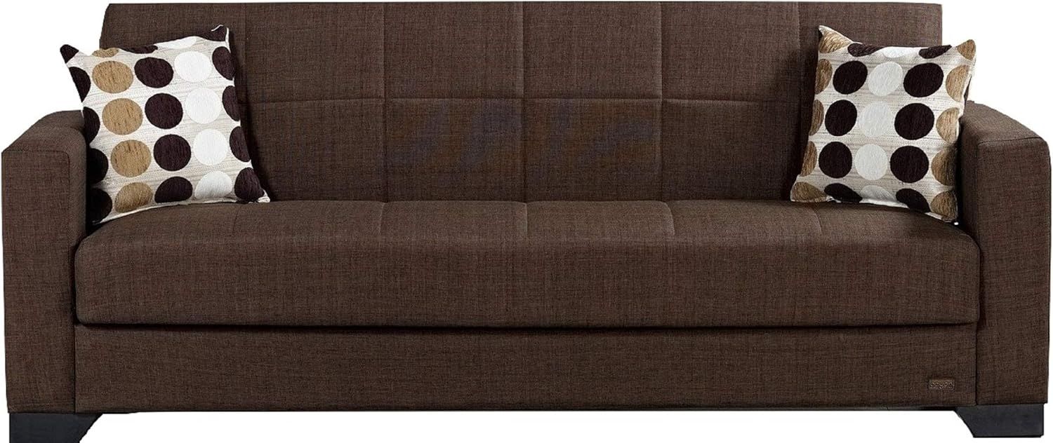 Amazon.com: Beyan Sb Brown Vermont Modern Fabric Upholstered ... within Design features that make the Beyan Signature Vermont brown loveseat a smart furniture choice
