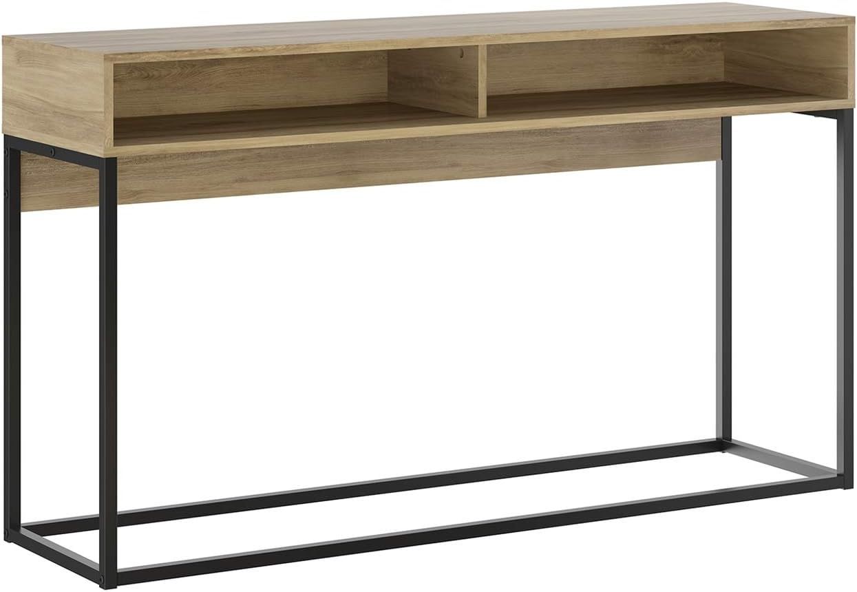 Amazon.com: Casabianca Home Noa Console Table In Oak Laminate With ... in Choosing the right Noa console table with storage in birch laminate