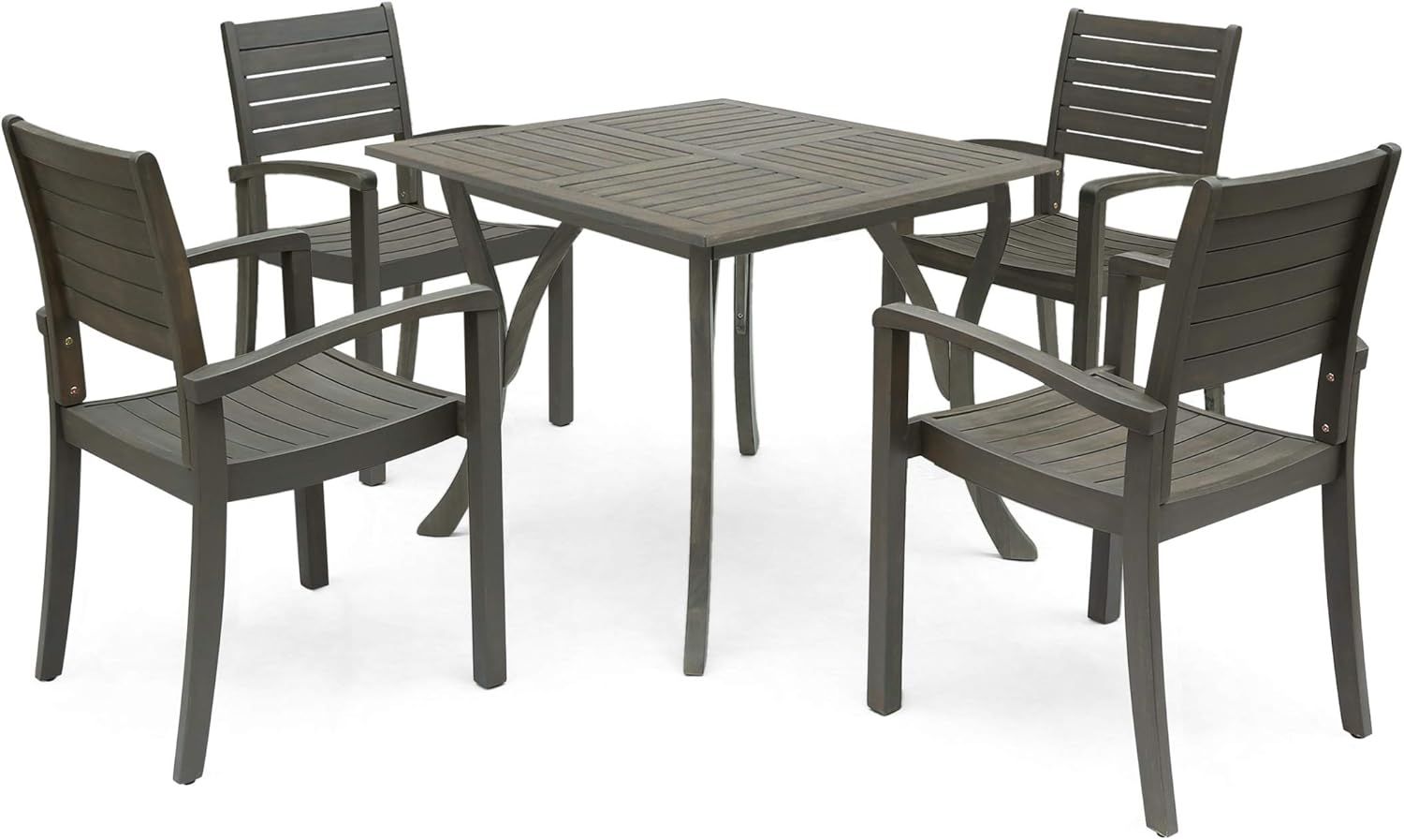 Amazon.com: Christopher Knight Home Carr Outdoor 4-Seater Square Acacia ... for Maintaining the beauty of acacia wood furniture outdoors