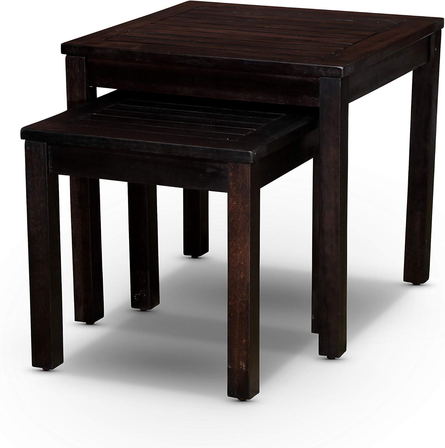 Amazon.com : Dty Outdoor Living Longs Peak 2-Piece Eucalyptus Nesting ... intended for Dty Outdoor Living Longs Peak Eucalyptus Nesting Tables, Espresso