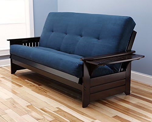 Amazon.com: Full Size Cordova Espresso Frame W/ 7 Inch Mattress ... regarding Convertible Sleeper Sofa, Espresso Microfiber, Navy/Chrome