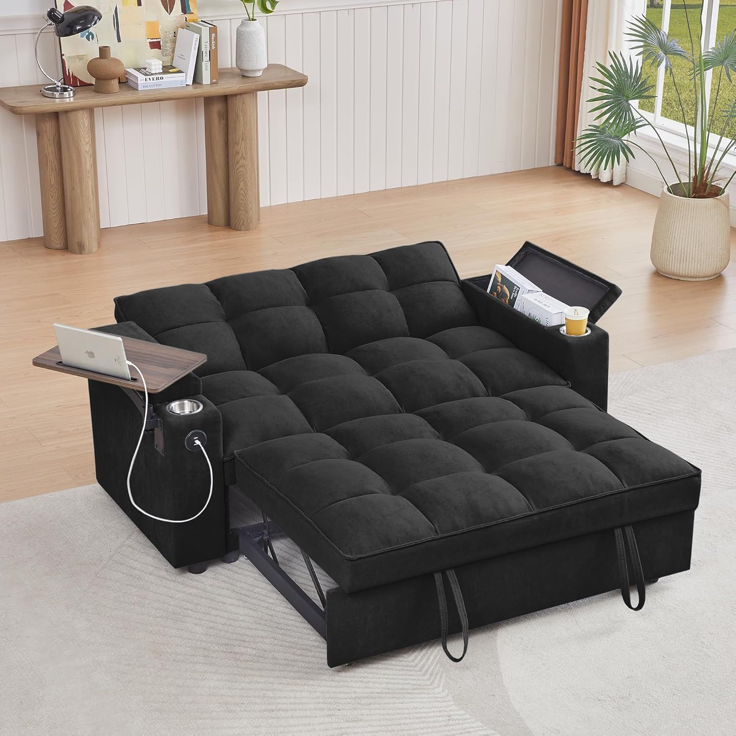 Amazon.com: Hansones 65'' 3-In-1 Folding Convertible Sofa Bed, Pullout ... regarding The evolution of compact living furniture innovations
