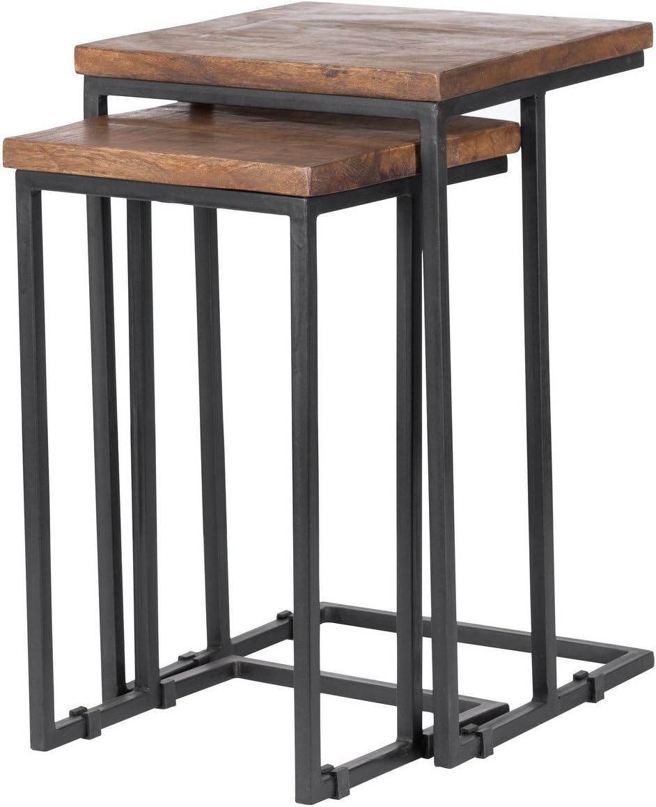 Amazon.com: Kosas Home Pl11551 Lynda Nesting Tables, Wood Top Hand ... regarding Building Blocks of Style How Lynda Nesting Tables Create Functional Beauty in Any Room