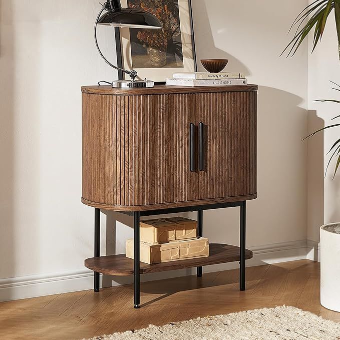 Amazon.com - Mopio Quin Storage Cabinet, Tambour Fluted Entryway Accent ... inside Understanding the Artistry Behind Safavieh Couture Rikki Fluted Console